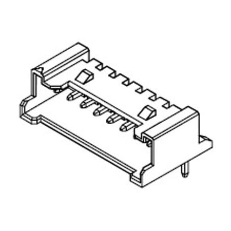 Molex Board Connector, 15 Contact(S), 1 Row(S), Male, Right Angle, 0.079 Inch Pitch, Solder Terminal, 353631560
